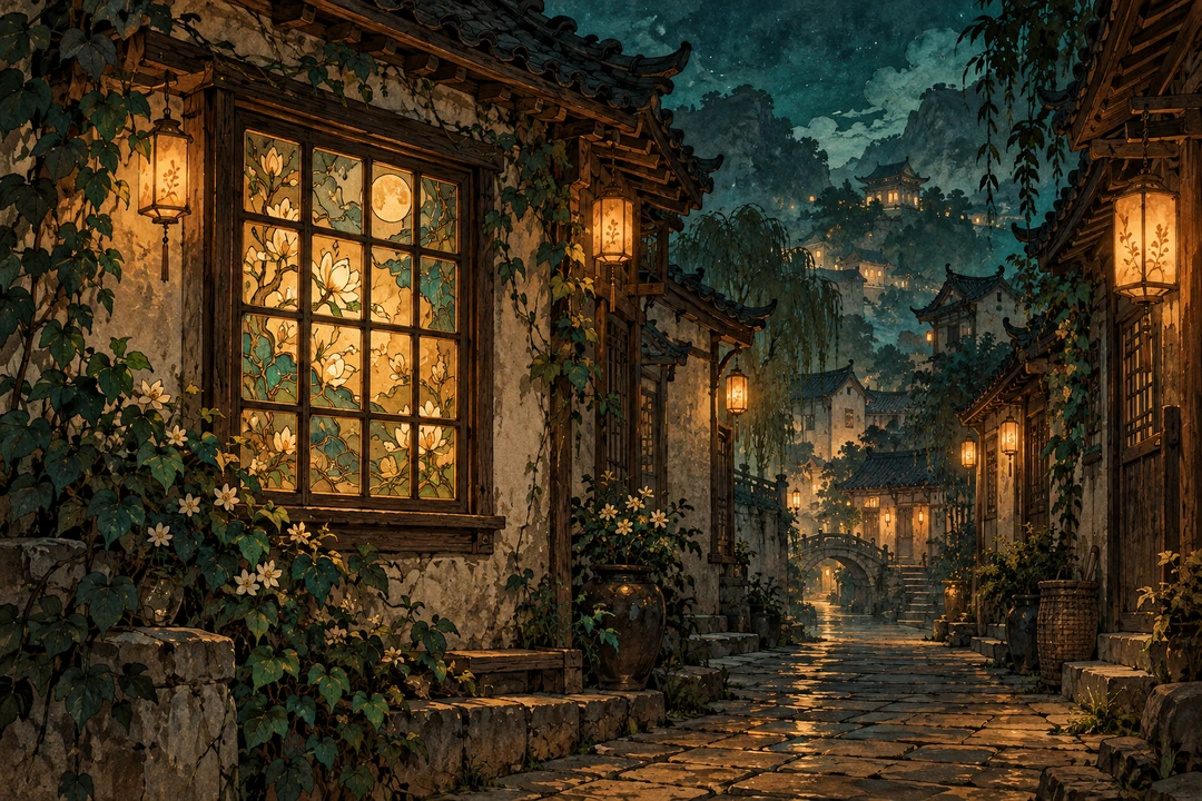 Windows and lanterns in the first chapter